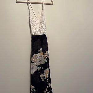 lace tap floral skirt dress